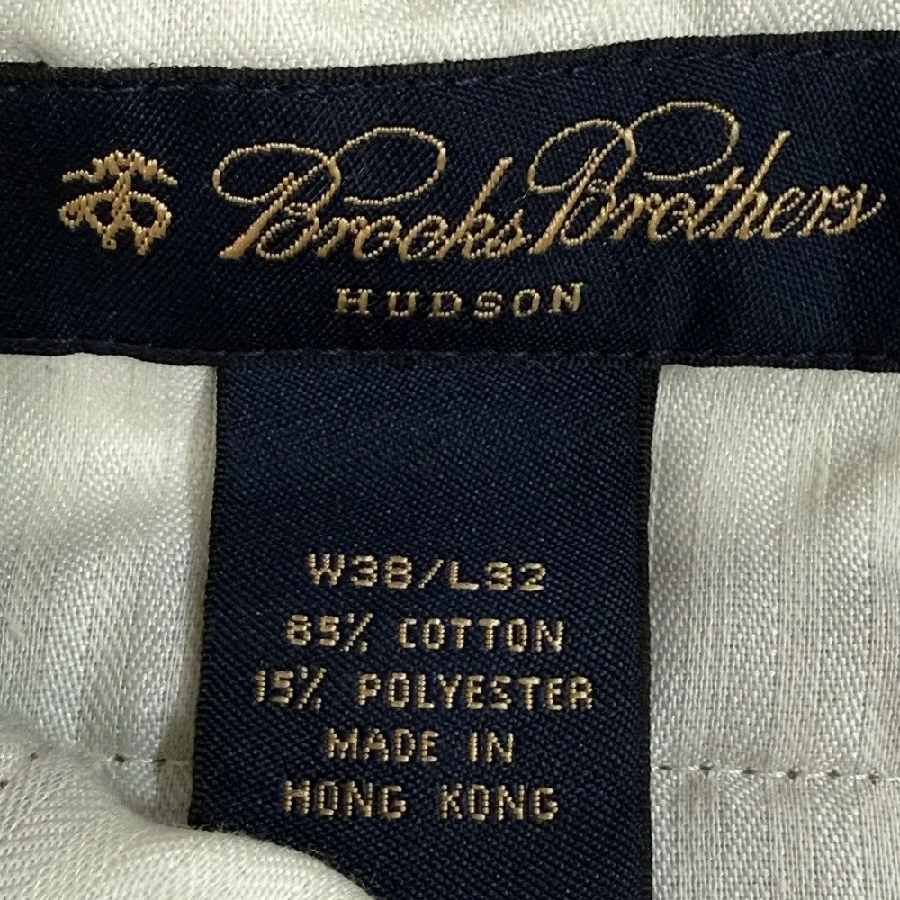 Brooks Brothers Hudson Mens 38X32 Corduroy Pants Embroidered Dogs Print Brown